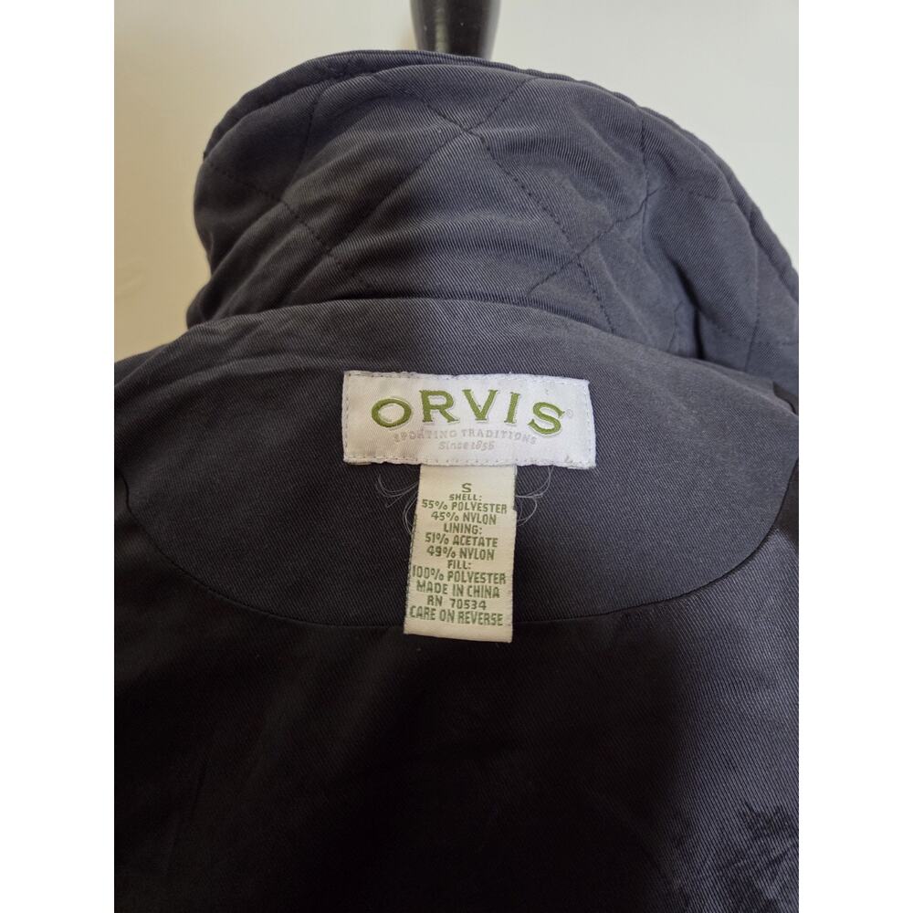 Vintage Orvis Women's Quilted Chore Jacket Coat Black Size Small - Picture 8 of 9
